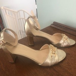 Tommy Hilfiger gold shoes slightly used worn once for an event